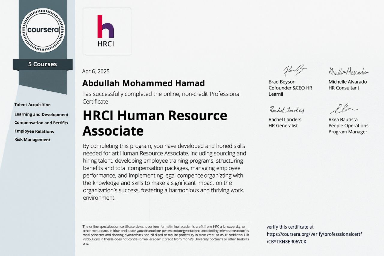 Human Resources Certification